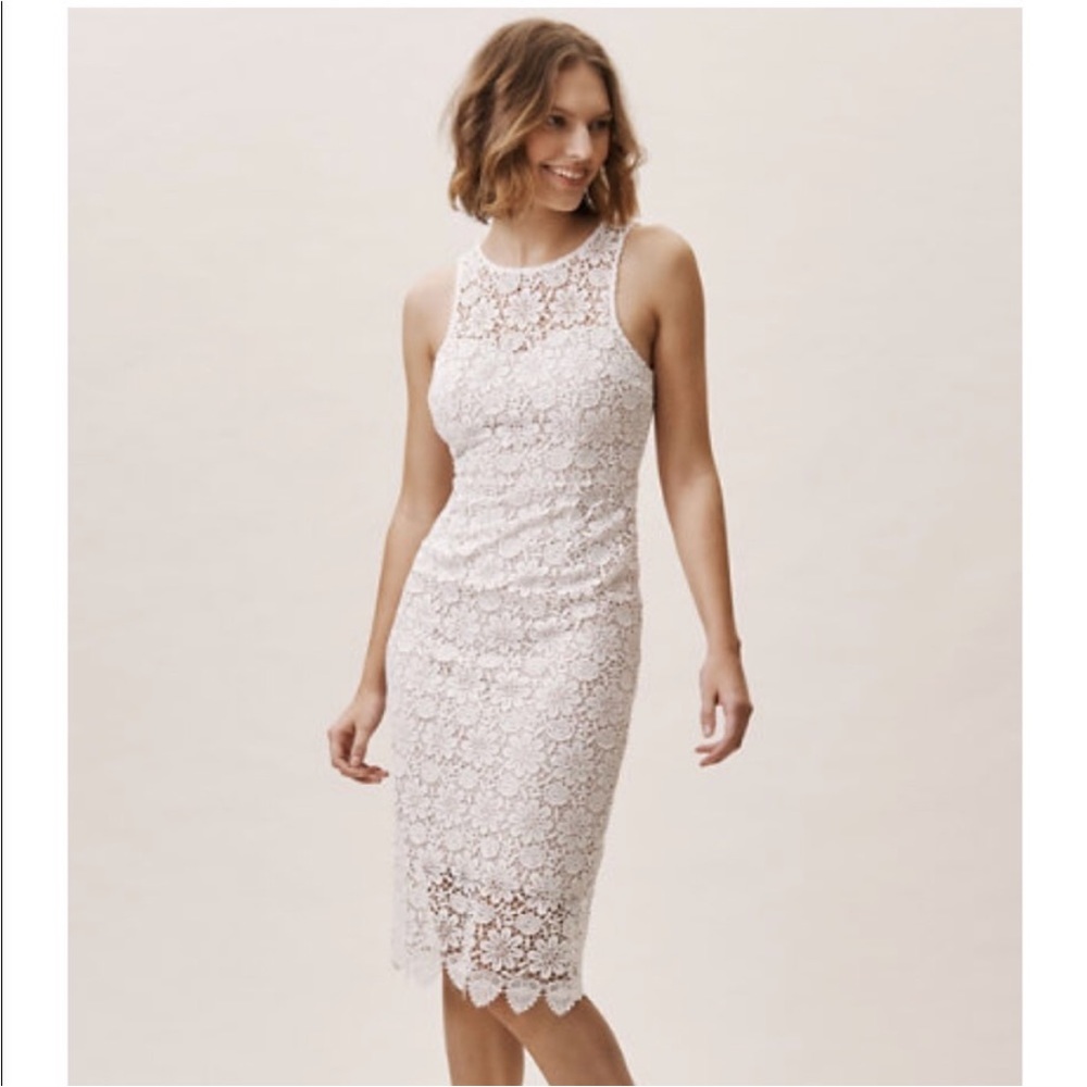 Lace dress in white from BHLDN, brand new, size Medium.
